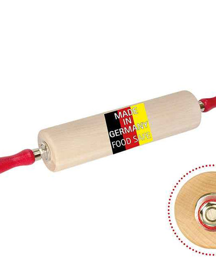 Profi-Teigroller aus Buchenholz mit Kugellager, 30–45 cm