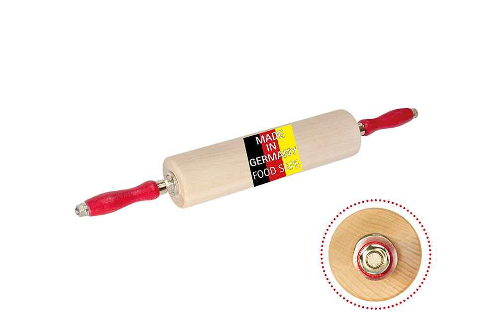 Profi-Teigroller aus Buchenholz mit Kugellager, 30–45 cm