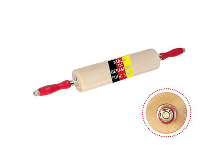 Mattarello professionale in legno di faggio con cuscinetti a sfera, 30–45 cm